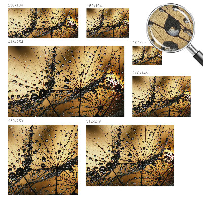 Papel de parede 3D com gotas delicadas