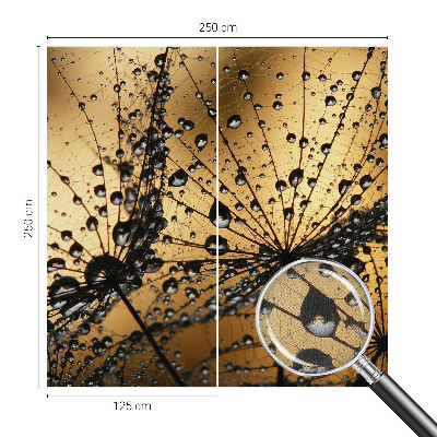 Papel de parede 3D com gotas delicadas
