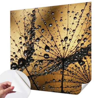 Papel de parede 3D com gotas delicadas