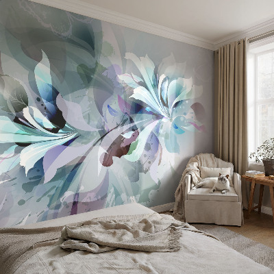 Papel de parede para criança com padrão de abstração floral