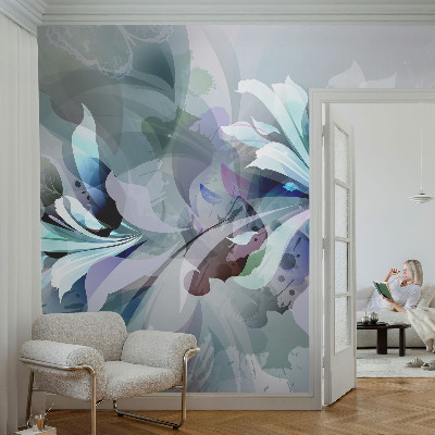 Papel de parede para criança com padrão de abstração floral