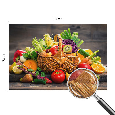 Papel de parede infantil com estampa de frutas em estilo riqueza frutada