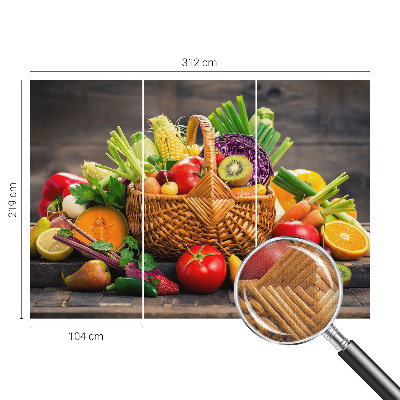 Papel de parede infantil riqueza frutada