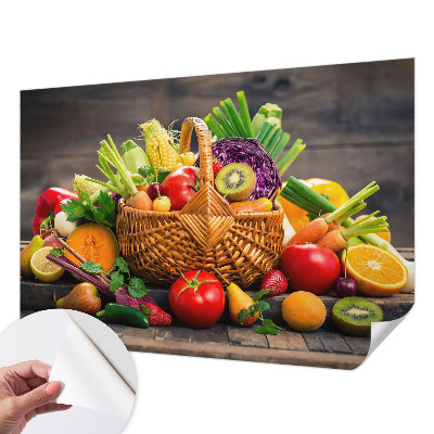 Papel de parede infantil riqueza frutada