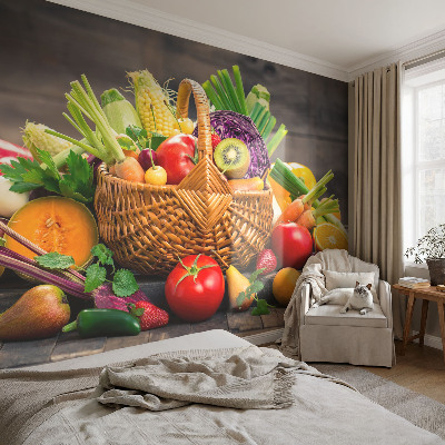 Papel de parede infantil riqueza frutada
