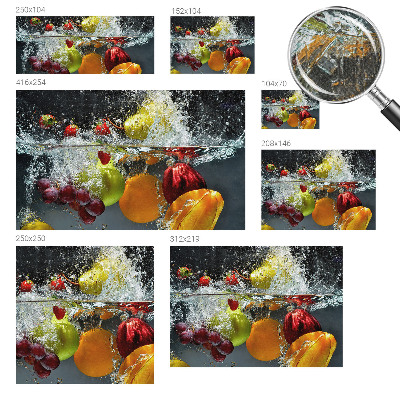 Papel de parede autocolante para quarto com estampa de frutas flutuando na água