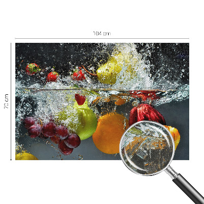 Papel de parede autocolante para quarto com estampa de frutas flutuando na água