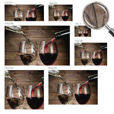 Papel de parede autocolante para sala com padrão de taças de vinho