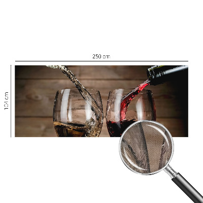 Papel de parede autocolante para sala com padrão de taças de vinho