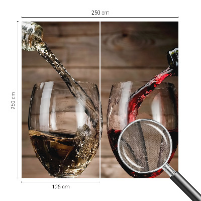 Papel de parede autocolante para sala com padrão de taças de vinho