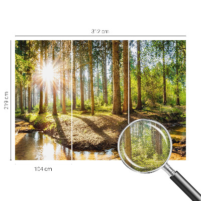 Papel de parede autocolante para sala Idílio na floresta