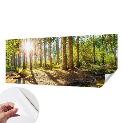 Papel de parede autocolante para sala Idílio na floresta