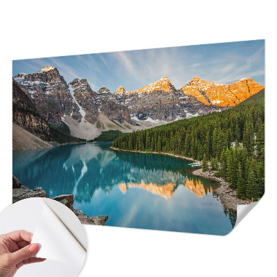 Papel de parede autocolante para quarto Reflexo da montanha