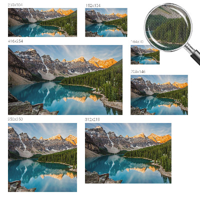 Papel de parede autocolante para quarto Reflexo da montanha