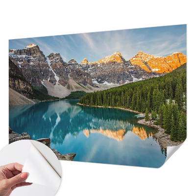 Papel de parede autocolante para quarto Reflexo da montanha