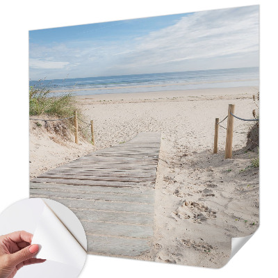 Autocolante de parede fotográfico Passarela de madeira