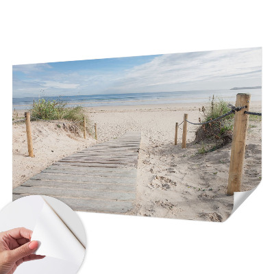 Autocolante de parede fotográfico Passarela de madeira