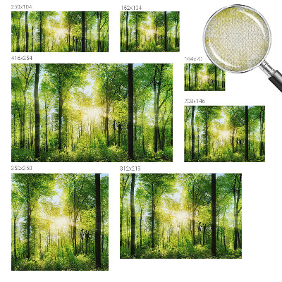 Papel de parede autocolante com estampa 'Harmonia da floresta'