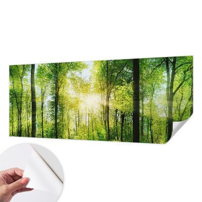 Papel de parede autocolante com estampa 'Harmonia da floresta'