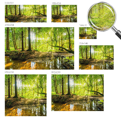 Papel de parede autocolante para sala com paisagem verde