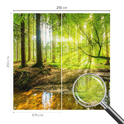 Papel de parede autocolante para sala com paisagem verde