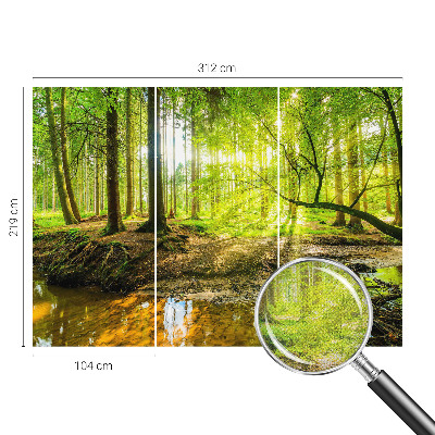 Papel de parede autocolante para sala Paisagem verde