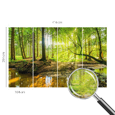 Papel de parede autocolante para sala Paisagem verde