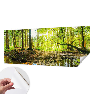 Papel de parede autocolante para sala com paisagem verde
