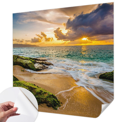 Papel de parede autocolante para quarto Harmonia marítima