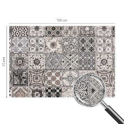 Papel de parede 3D com padrões de azulejos