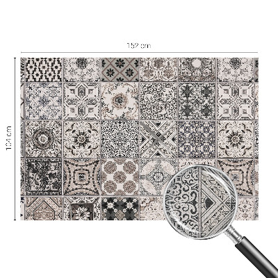 Papel de parede 3D com padrões de azulejos