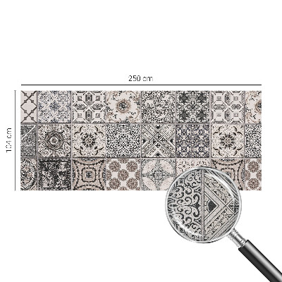 Papel de parede 3D com padrões de azulejos