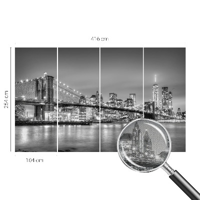 Papel de parede autocolante para sala A ponte da metrópole