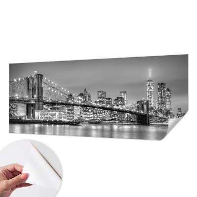 Papel de parede autocolante para sala com estampa da ponte da metrópole