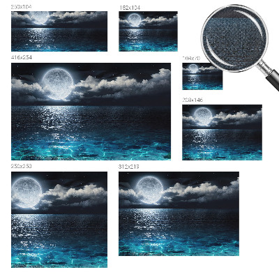 Papel de parede autocolante para quarto com estampa 'Mar Noturno' para decoração de parede