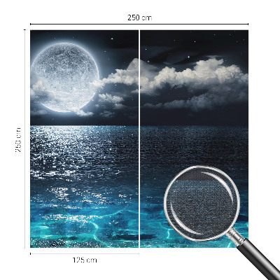 Papel de parede autocolante para quarto com estampa 'Mar Noturno' para decoração de parede