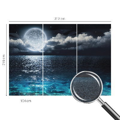 Papel de parede autocolante para quarto com estampa 'Mar Noturno' para decoração de parede