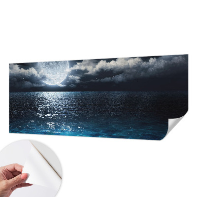 Papel de parede autocolante para quarto com estampa 'Mar Noturno' para decoração de parede