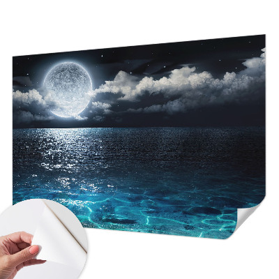 Papel de parede autocolante para quarto com estampa 'Mar Noturno' para decoração de parede