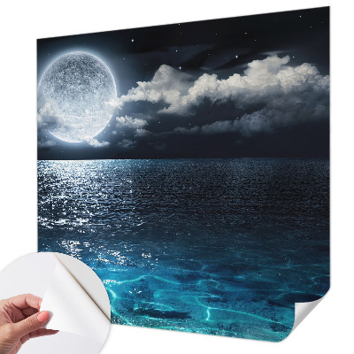 Papel de parede autocolante para quarto com estampa 'Mar Noturno' para decoração de parede