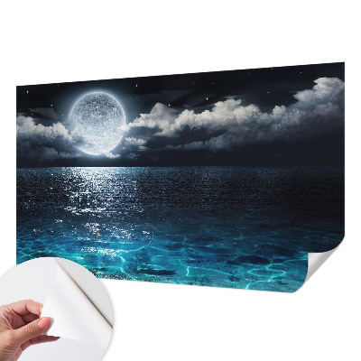 Papel de parede autocolante para quarto com estampa 'Mar Noturno' para decoração de parede
