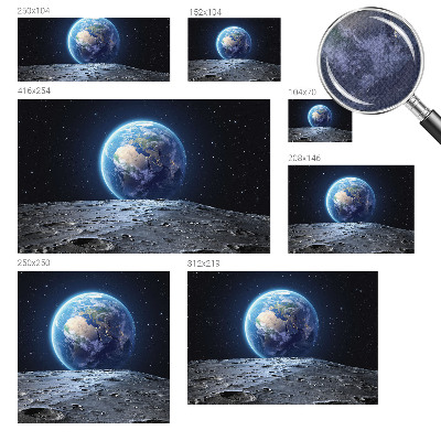 Autocolante de parede fotográfico com um panorama cósmico