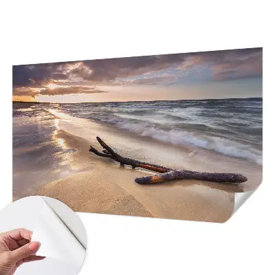 Papel de parede 3D com estampa Praia Oeste