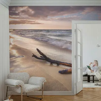 Papel de parede 3D com estampa Praia Oeste