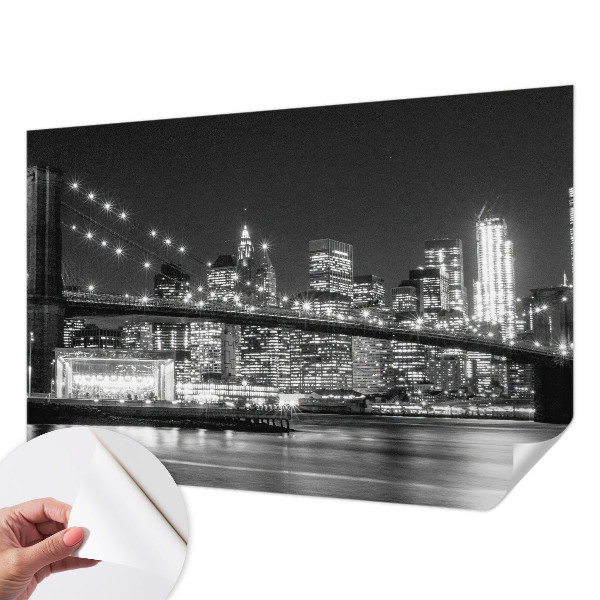 Papel de parede autocolante com estampa de panorama noturno