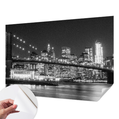 Papel de parede autocolante com estampa de panorama noturno