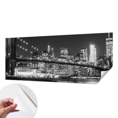 Papel de parede autocolante com estampa de panorama noturno