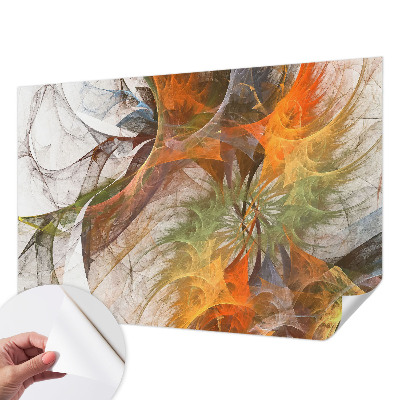 Papel de parede infantil com padrão de caleidoscópio abstrato