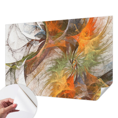 Papel de parede infantil com padrão de caleidoscópio abstrato