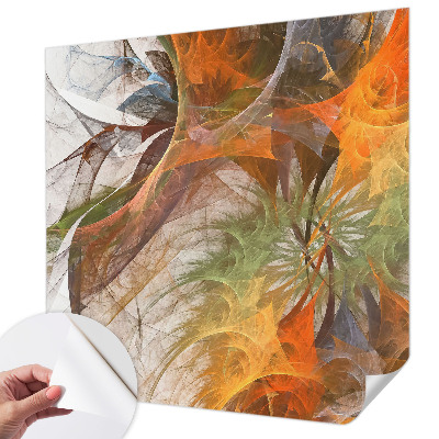 Papel de parede infantil com padrão de caleidoscópio abstrato